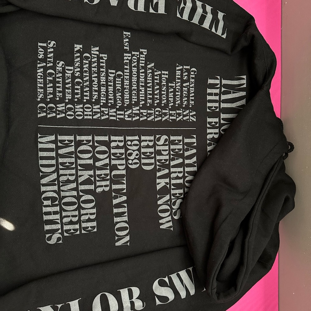 Taylor Swift Eras Tour Black Hoodie Small - Picture 4 of 12